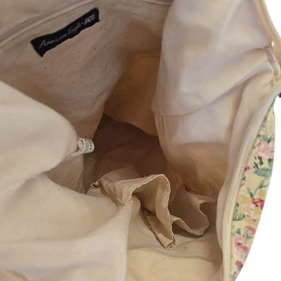 AMERICAN EAGLE Floral Crochet Leather Boho Shoulder Bag Cottage Core Cream - Picture 6 of 8